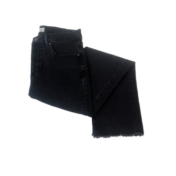 Ann Taylor Loft raw hem high waist straight crop raw hem ❤️ - Picture 2 of 8